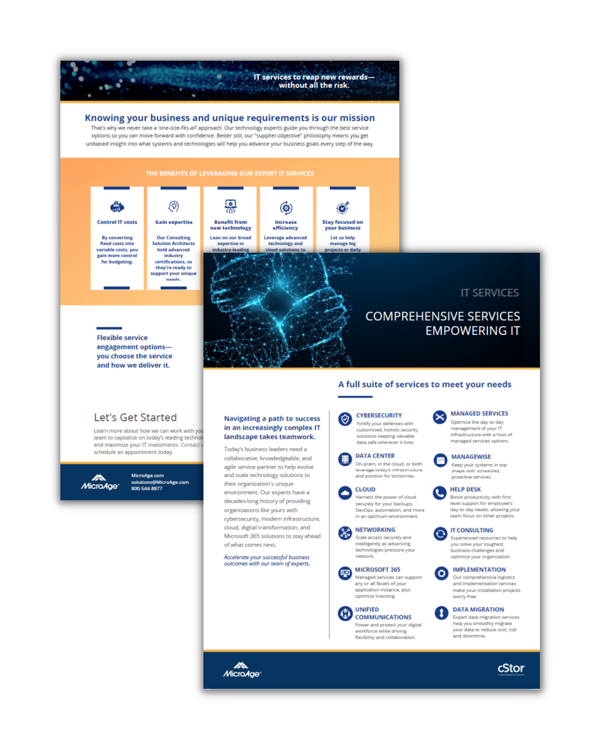 MicroAge cStor Expert IT Services Brochure thumbnails